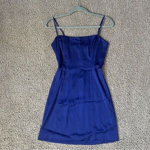 Aritzia Sunday Best Shimmer Dress Daring Indigo